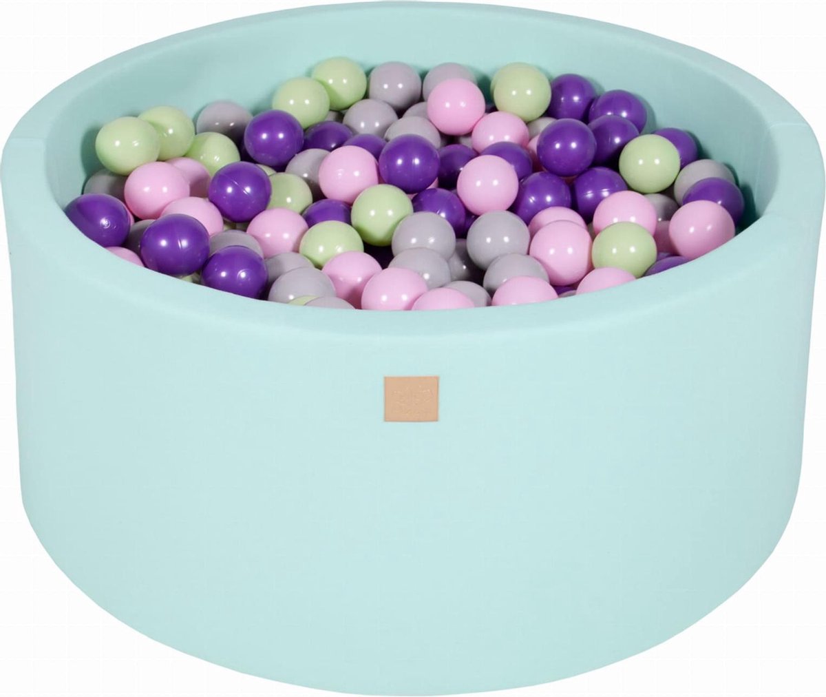 MeowBaby® Ronde   set incl 300 ballen 90x40cm - Mint: Roze, Grijs, Violet, Licht Groen