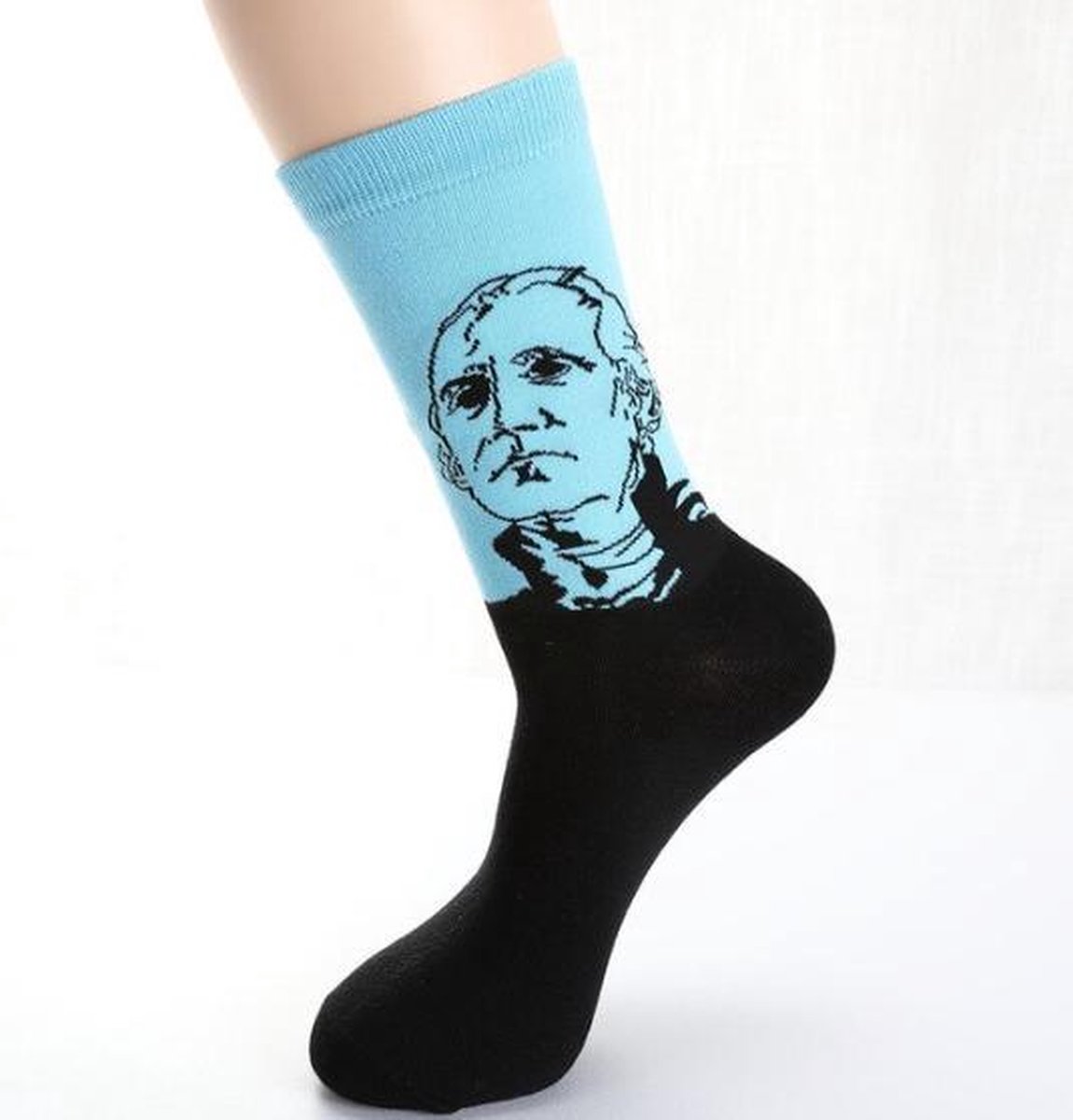 Fun sokken George Washington blauw (91057)