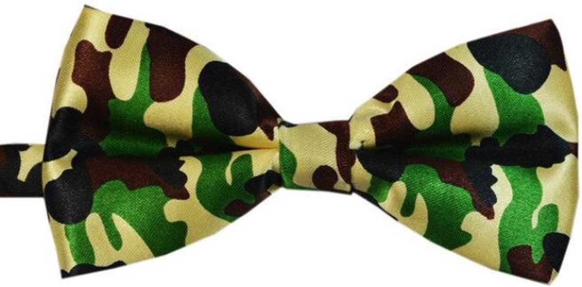 Fun vlinderstrik met camouflage kleuren en patroon (31550)