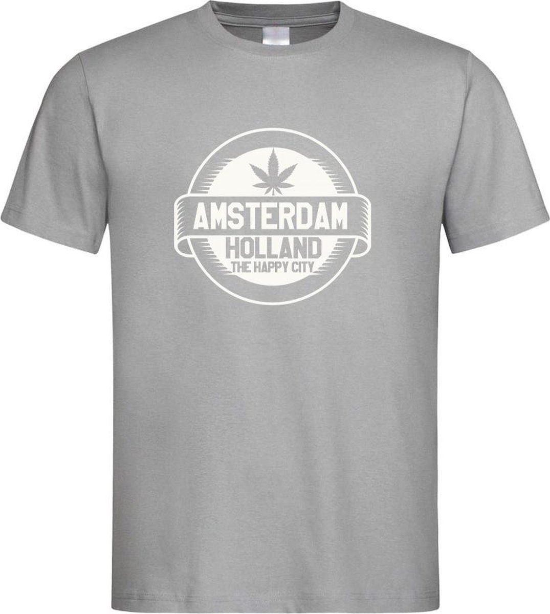 Grijs T shirt met wit  