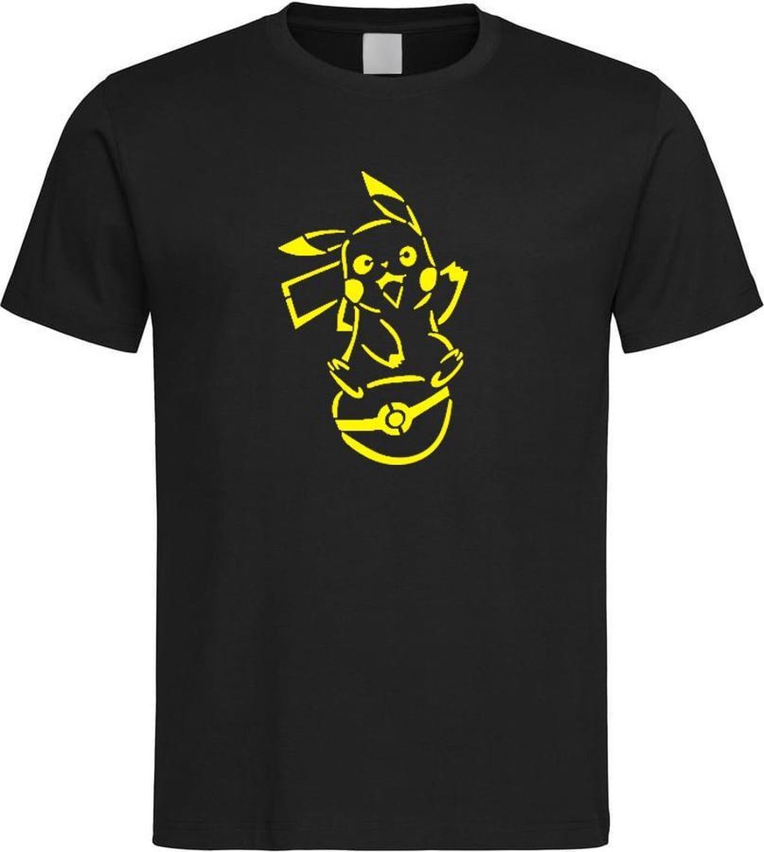 T-shirt Pikachu met Pokeball Geel maat L (92134)