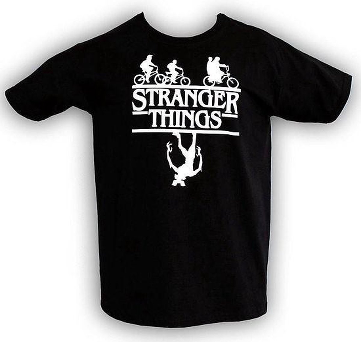 T-shirt Stranger Things Upside Down Wit Maat M (91032)