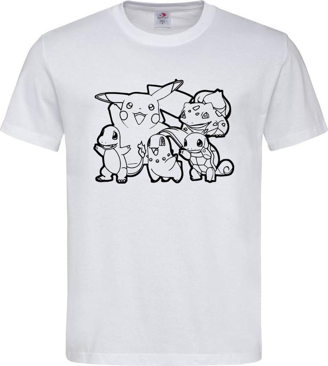 Wit T-shirt  Pokemon / Figuren  Zwart maat L