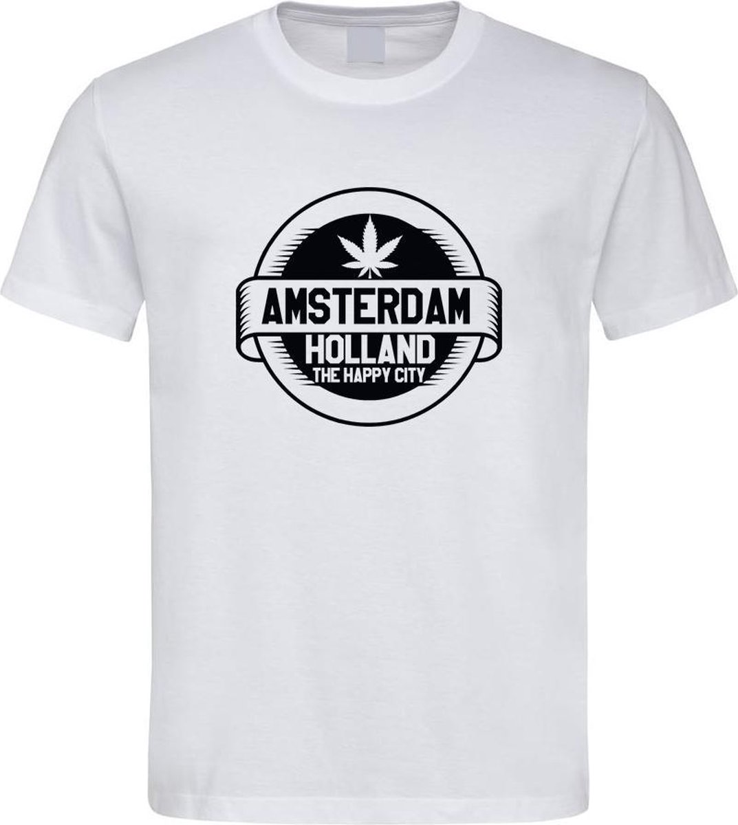 Wit T shirt met zwart  