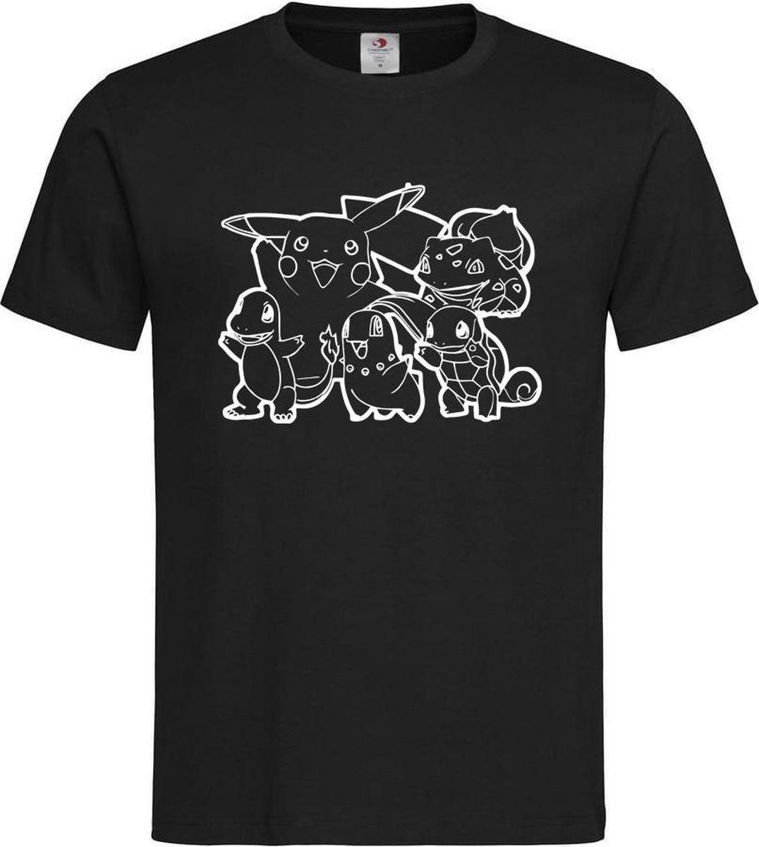 Zwart T-shirt  Pokemon / Figuren  Wit maat M