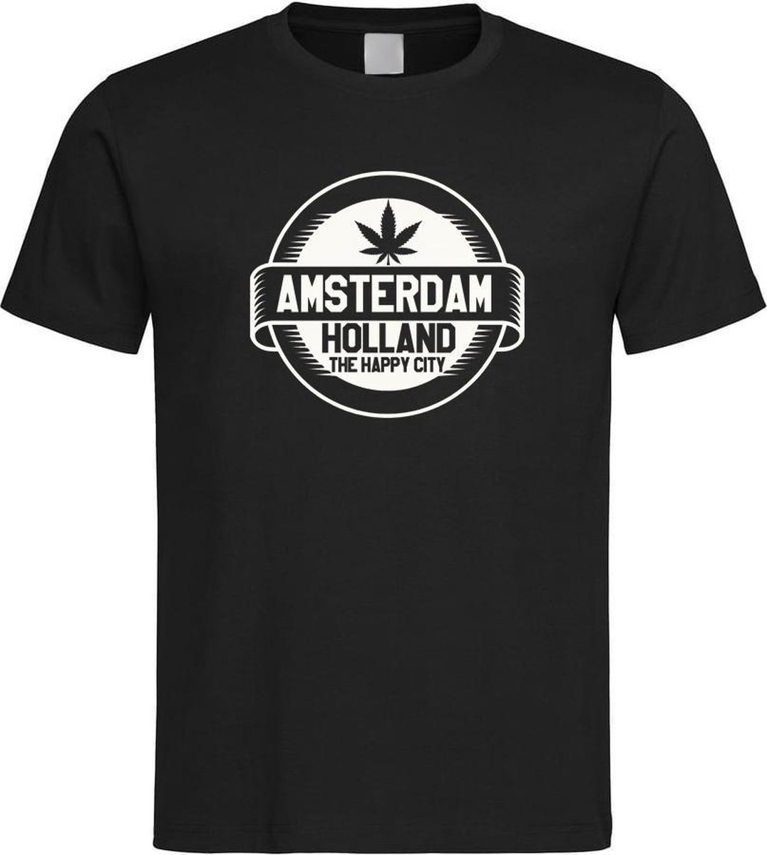 Zwart T shirt met wit  