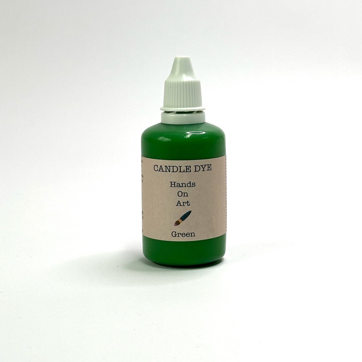  ® - Hands on art - Candle dye - Kleurstof voor kaarsvet - 50 ml - 1 fles - Hoog Geconcentreerd - Groen - Kaars op foto niet meegeleverd