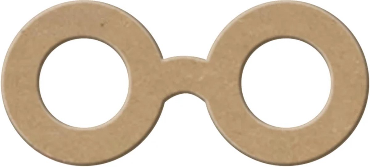 MDF Bril, creatief, knutselen, deco, 6 stuks, 3mm mdf 20cm