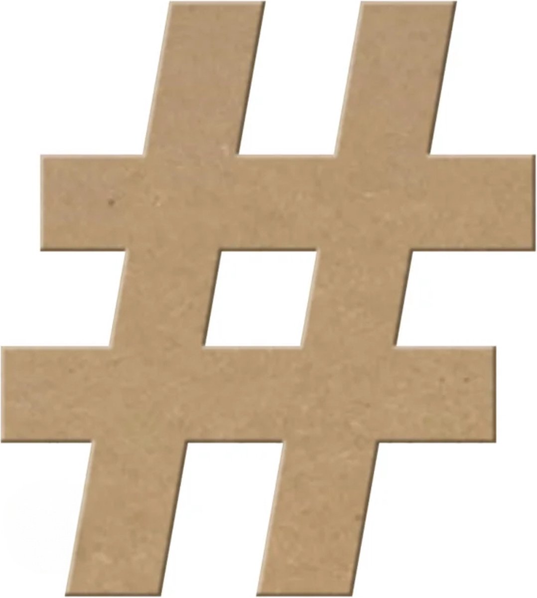 MDF Hashtag, creatief, knutselen, deco, 3 stuks, 3mm mdf 37cm
