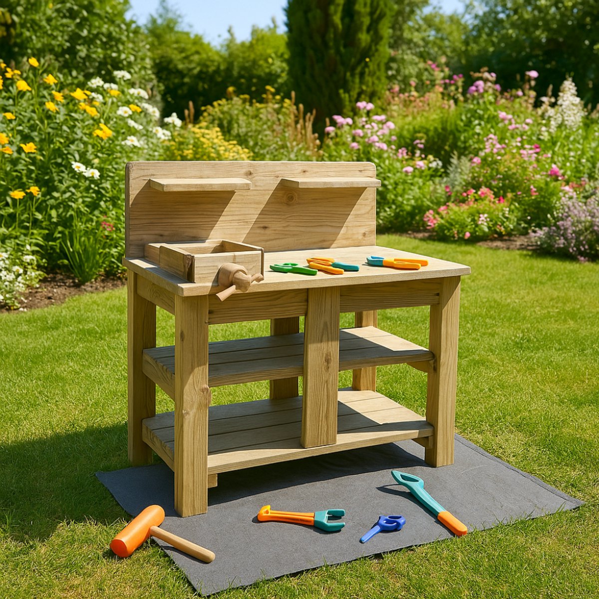   Kinder Werkbank - Speeltafel - Houten - Werktafel - voor Kinderen - Bouwset