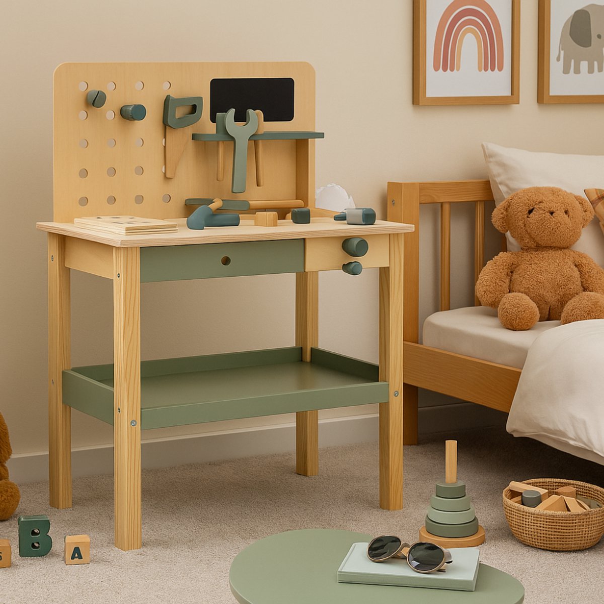   Werkbank - voor kinderen - Werktafe - Speelgoed - gereedschap - Kinder gereedschap