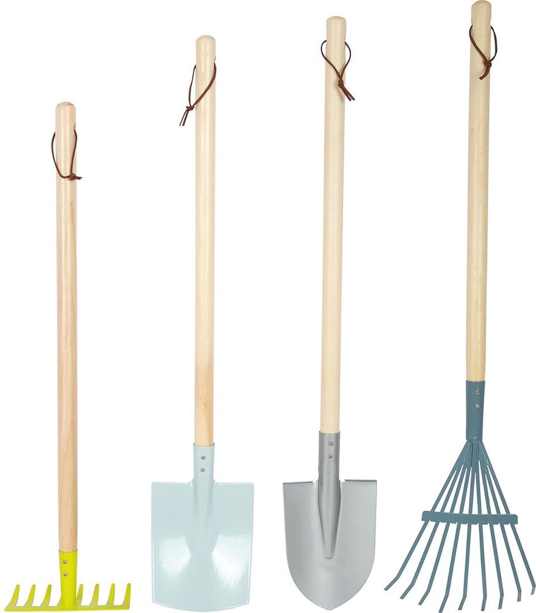   Kinder Tuinset - Strandspeelgoed - Strandschep - Kinder Tuingereedschap - Hout