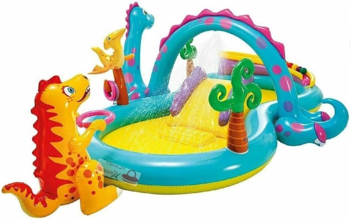   Kinderzwembad met   - Speelzwembad - Kinder Opblaas Zwembad - Dino Thema