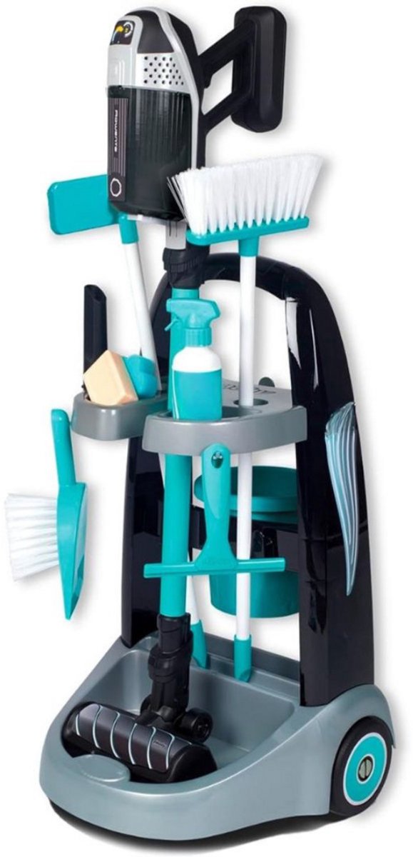   Schoonmaakkar - Schoonmaakkast - Poets Wagen - Zwart