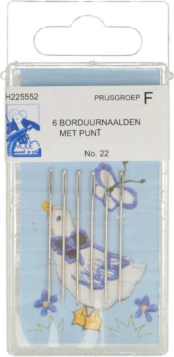   BORDUURNAALDEN MET PUNT NR.22 ZILVER - 2X6ST