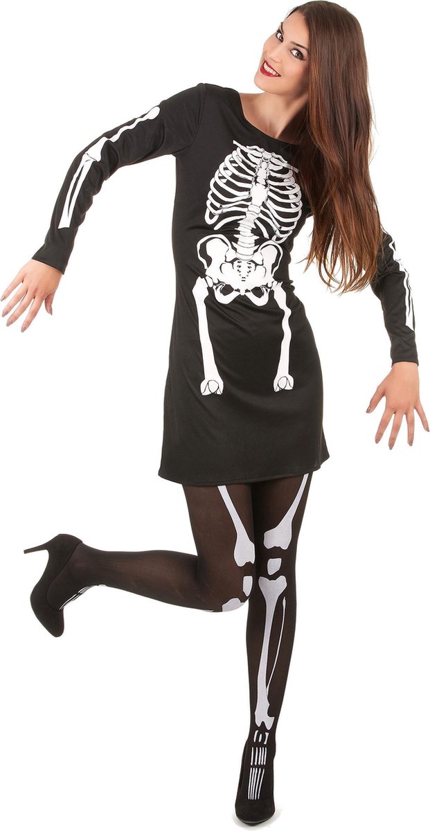 MODAT - Halloween skeletkostuum voor vrouwen - L - Volwassenen kostuums