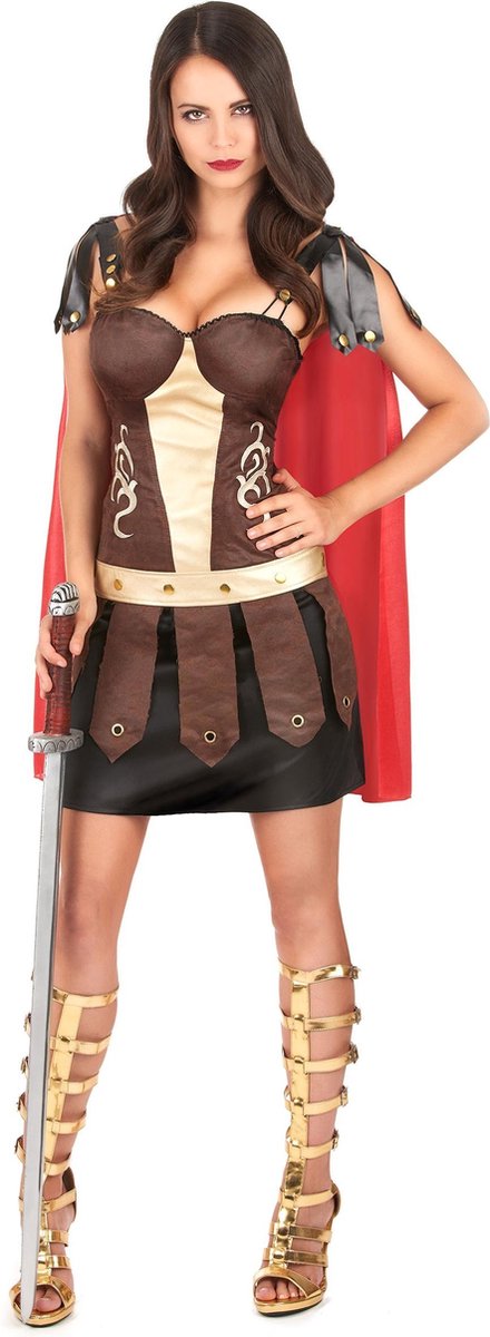 MODAT - Historische Romeins gladiator outfit voor vrouwen - S / M - Volwassenen kostuums