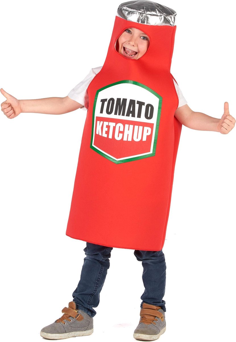 MODAT - Ketchup kostuum voor kinderen - 110/116 (5-6 jaar)  - Kinderkostuums