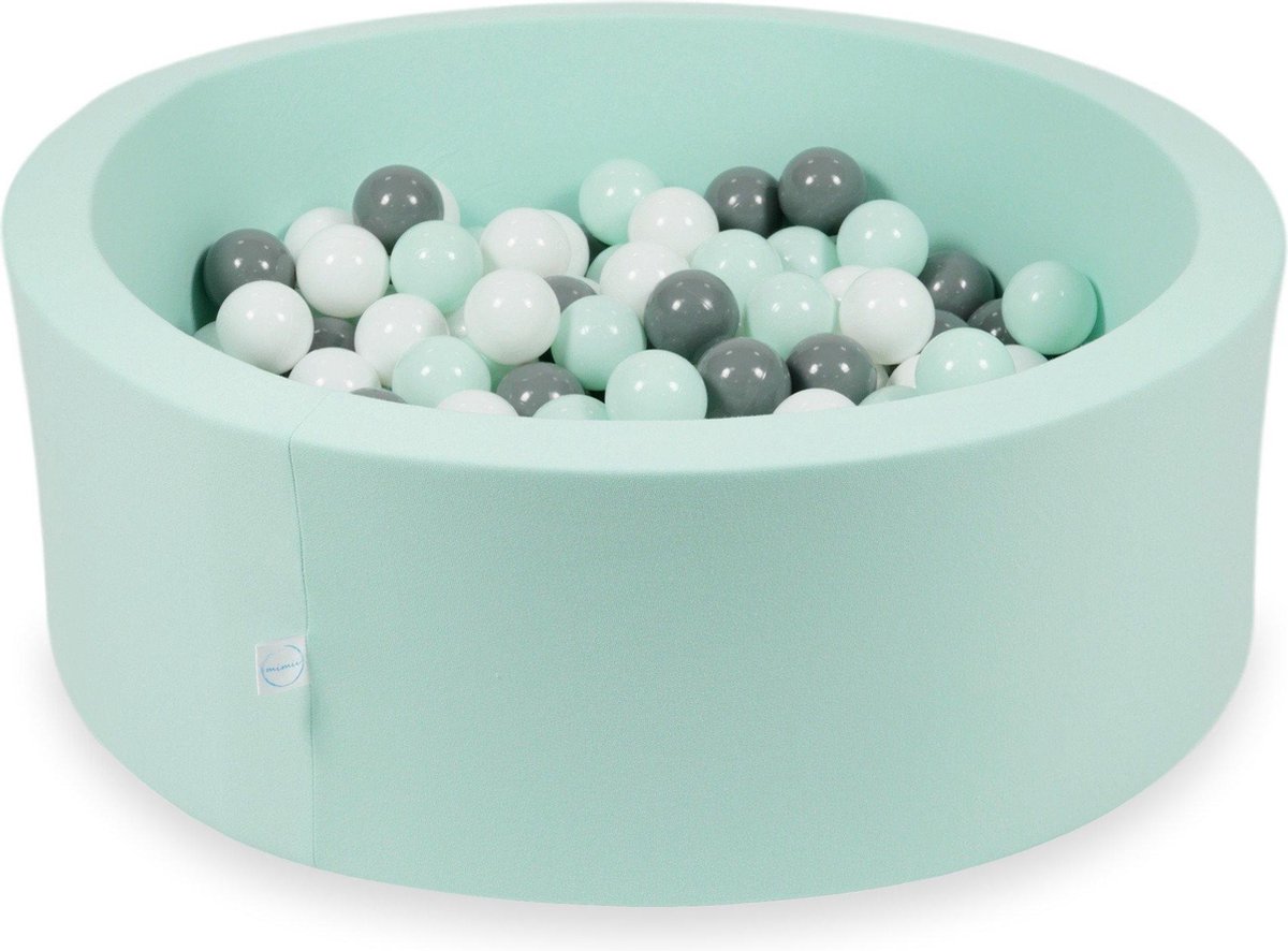 Mint ballenbad Moje • Rond 90 x 30 cm • Inclusief 200 ballen diameter 7 cm