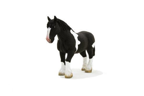 Clydesdale Paard Zwart & Wit - Speelfiguur