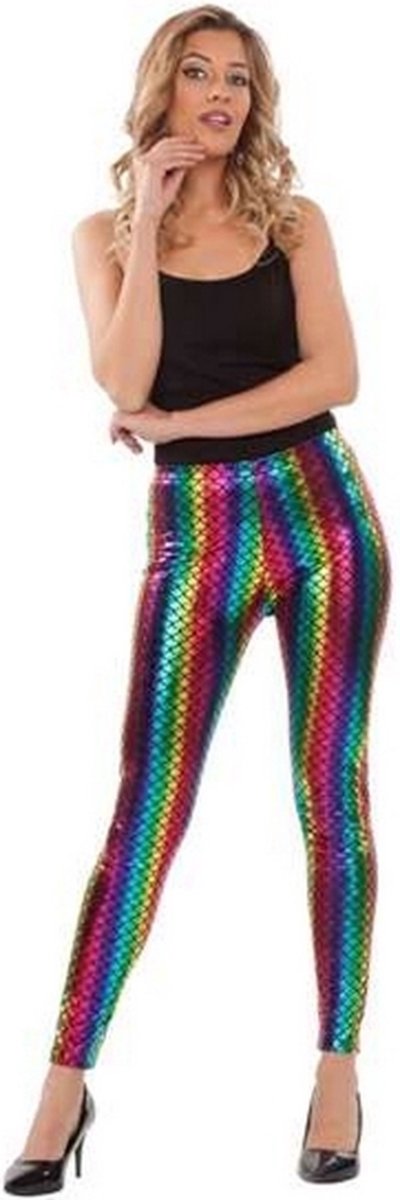 Rainbow Legging - Mermaid Legging - Zeemeerminlegging - Foute Party - Carnaval - Halloween - Onesize - Regenboog