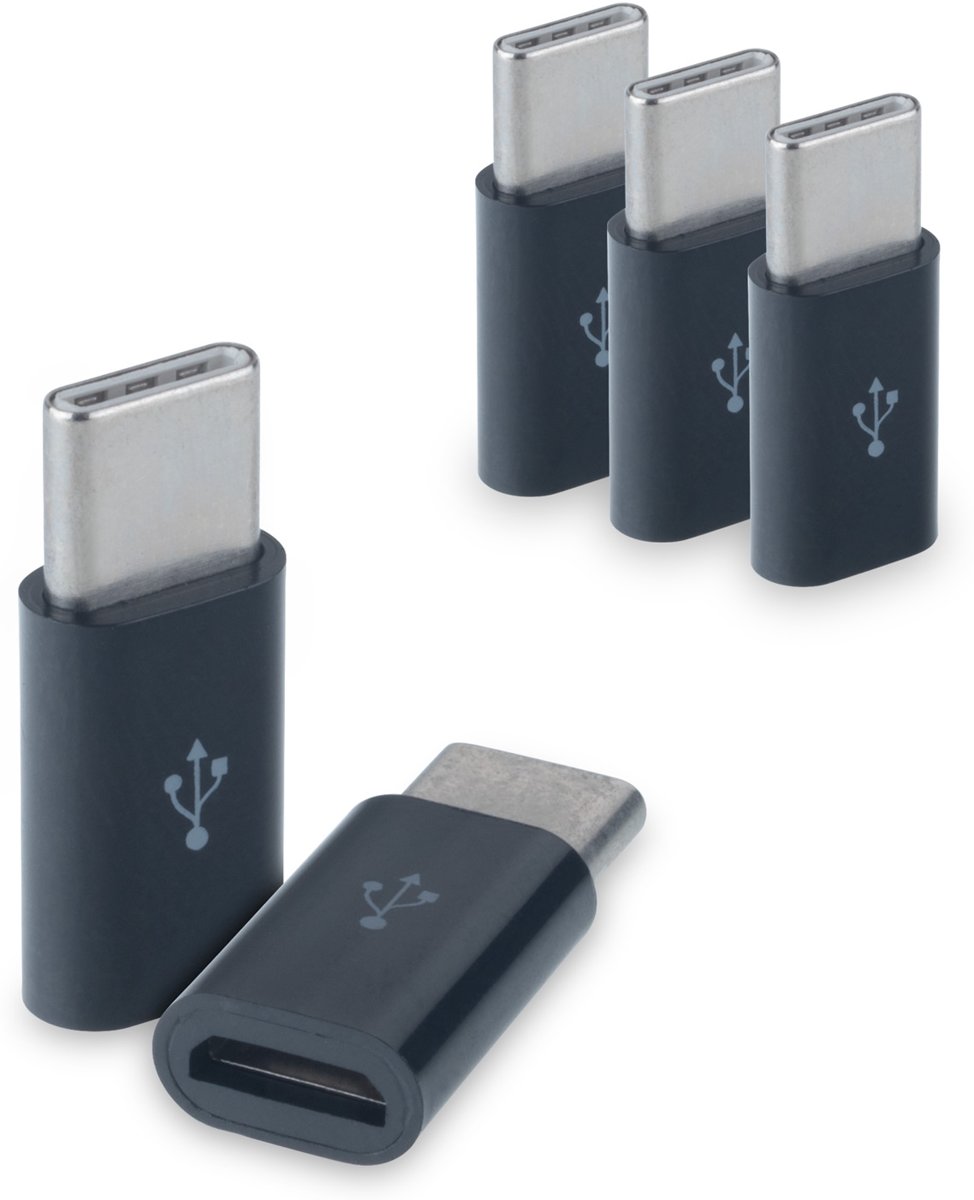 Set van 3 verloop adapter Micro USB-adapter naar USB 3.1 Type-C