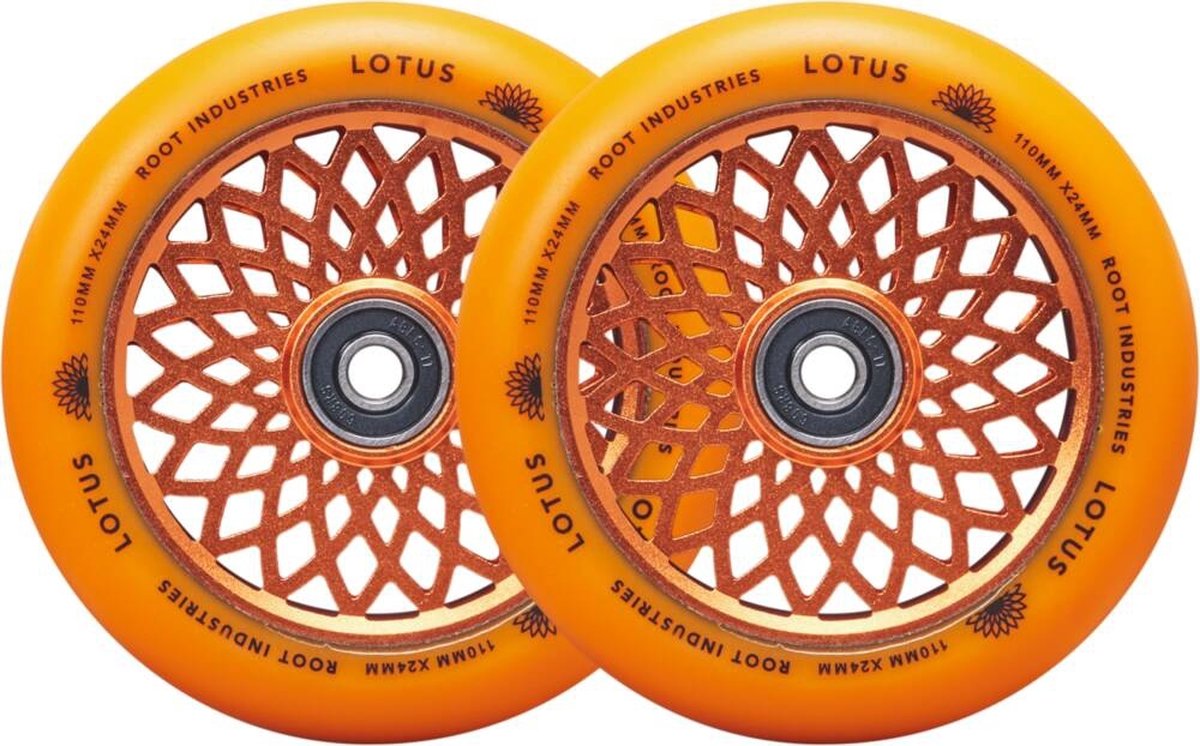 Root Lotus Stuntstep Wielen 2pc. - Radiant Orange