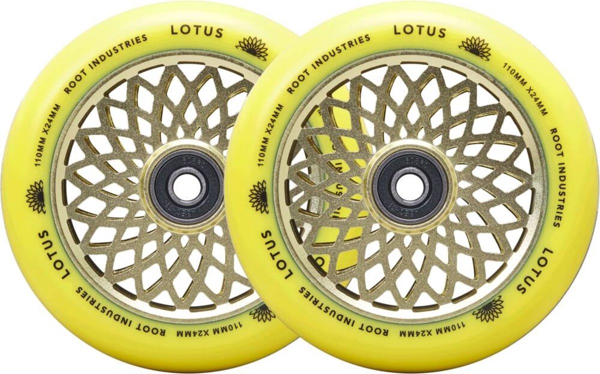 Root Lotus Stuntstep Wielen 2pc. - Radiant Yellow