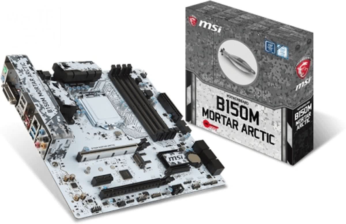 MSI B150M MORTAR ARCTIC Intel B150 LGA 1151 (Socket H4) Micro ATX moederbord