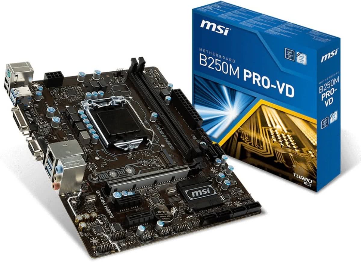 MSI B250M PRO-VD Intel B250 LGA 1151 (Socket H4) Micro ATX moederbord