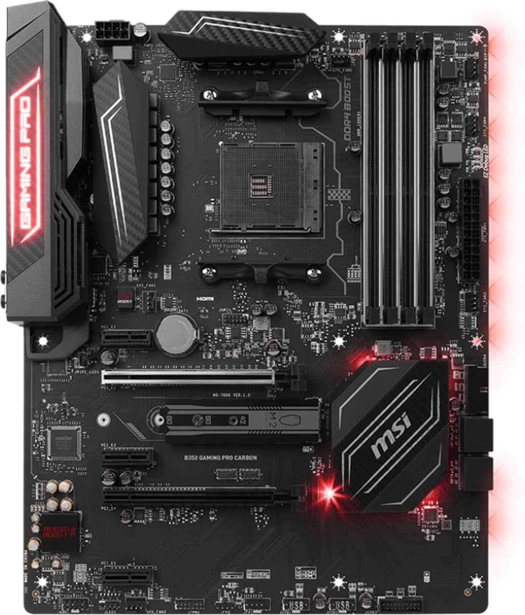 MSI B350 GAMING PRO CARBON AMD B350 Socket AM4 ATX moederbord