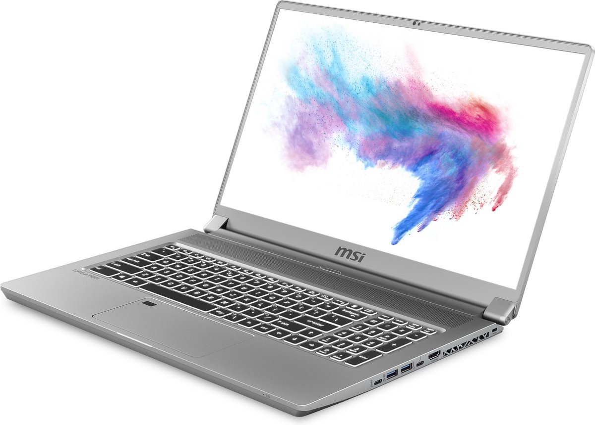 MSI Creator 17 A10SE-211BE Notebook Grijs 43,9 cm (17.3) 3840 x 2160 Pixels Intel® 10de generatie Core™ i7 16 GB DDR4-SDRAM 1000 GB SSD NVIDIA® GeForce RTX™ 2060 Wi-Fi 6 (802.11ax) Windows 10 Pro