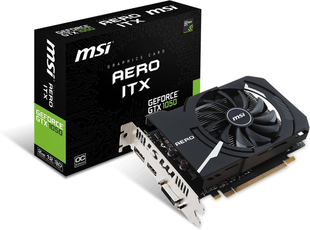 MSI GeForce GTX 1050 AERO ITX 2G OCV1 GeForce GTX 1050 2GB GDDR5