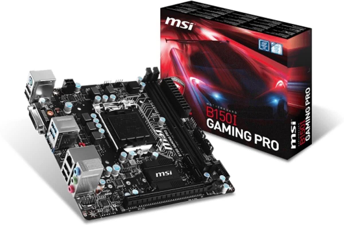 MSI MB B150I GAMING PRO Intel B150 LGA 1151 (Socket H4) Mini ITX moederbord