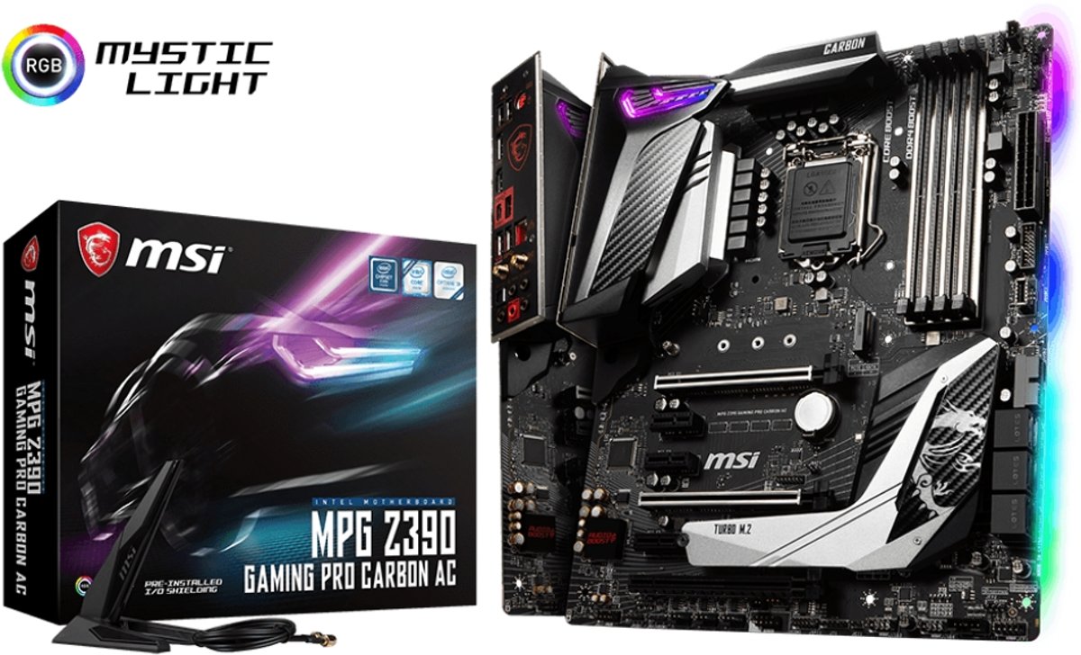 MSI MPG Z390 GAMING PRO CARBON AC LGA 1151 (Socket H4) Intel Z390 ATX