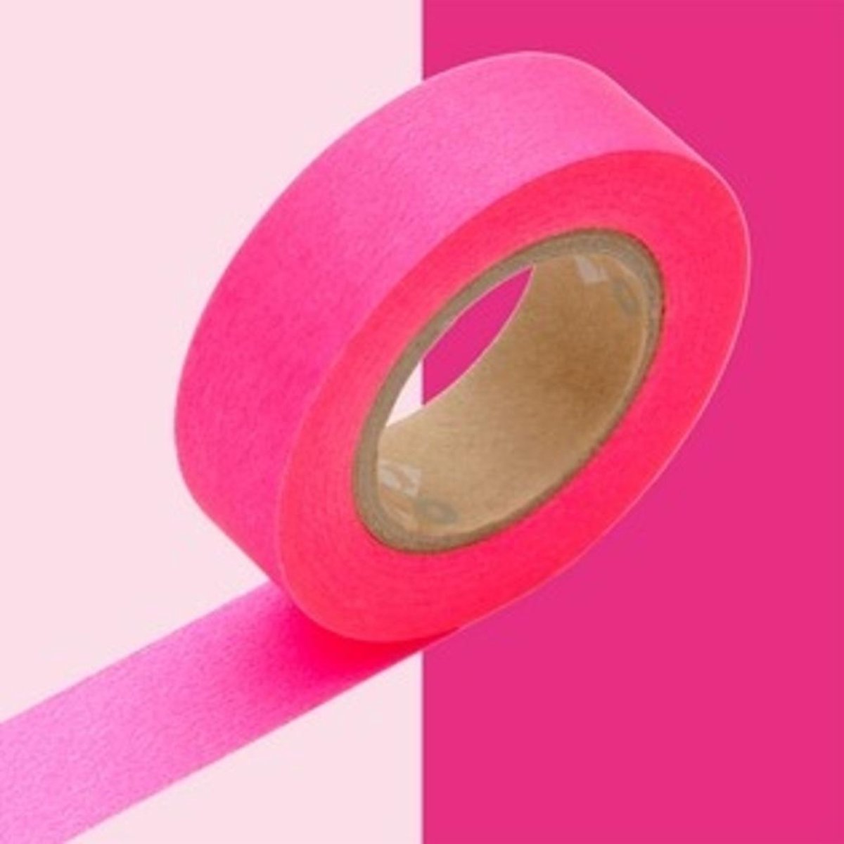 Washi Tape Knal Roze - 10 meter x 1,5 cm. -  asking Tape Shocking PInk