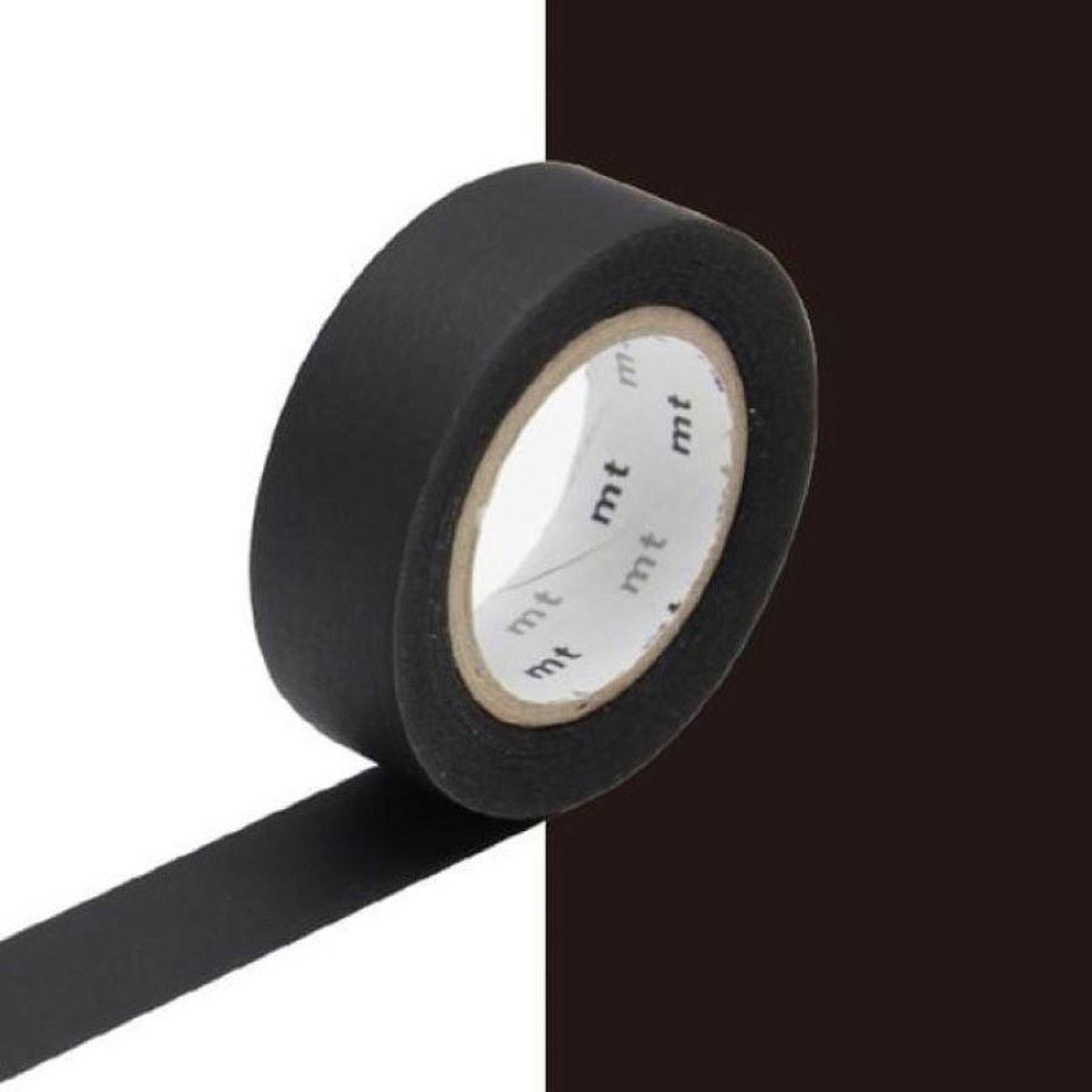 Washi Tape Zwart - 10 meter x 1,5 cm. -  asking Tape Matte Black