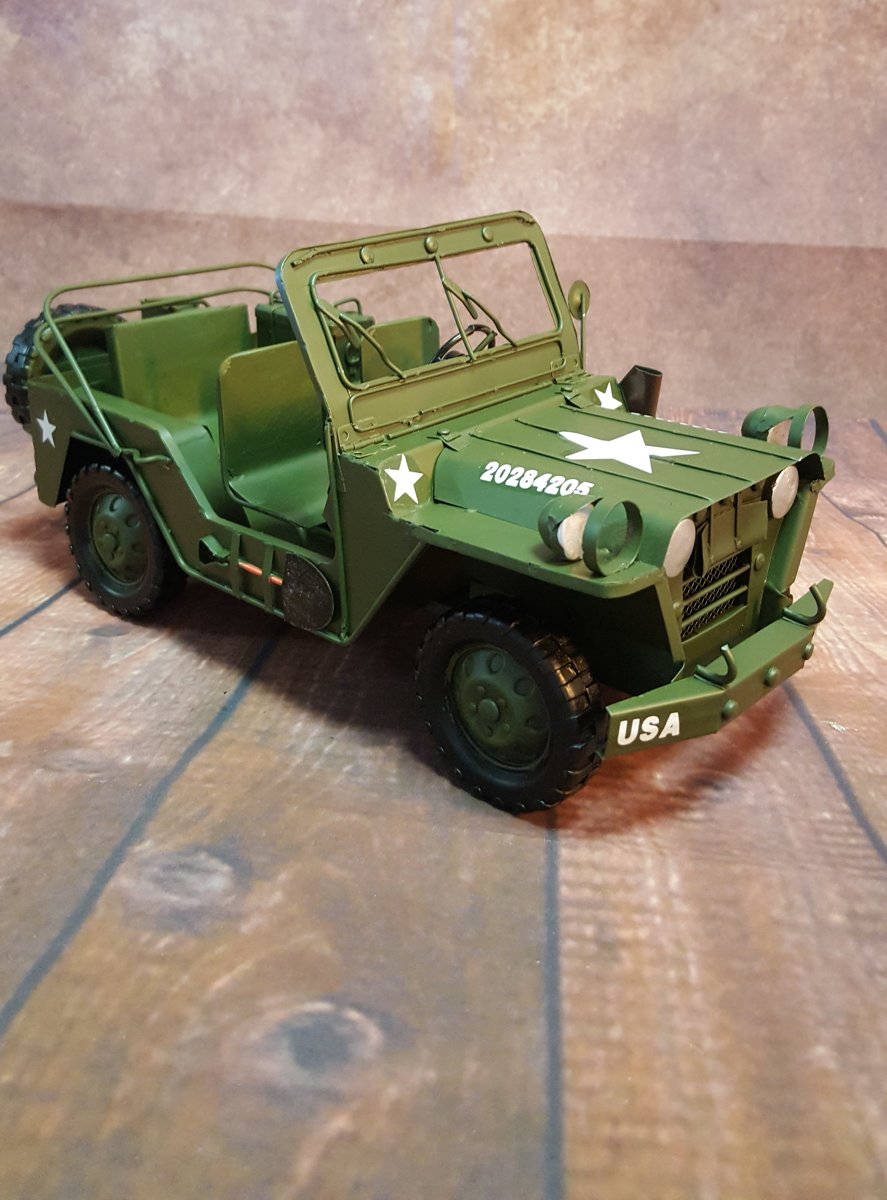 willys jeep metalen model  30 cm