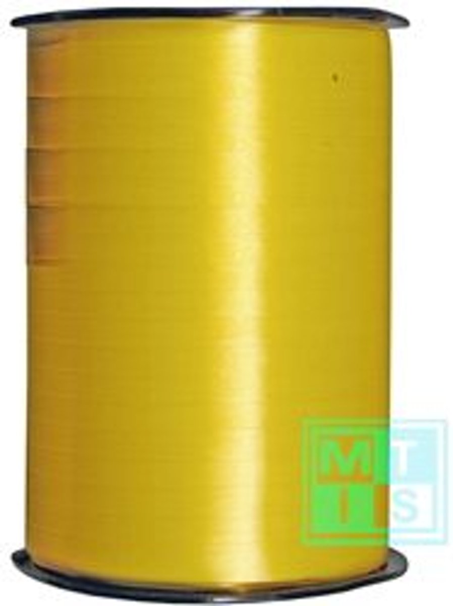 Krullint Geel 010 - 5mm breedte – 500 mtr lengte - 2000 005 10-5mm