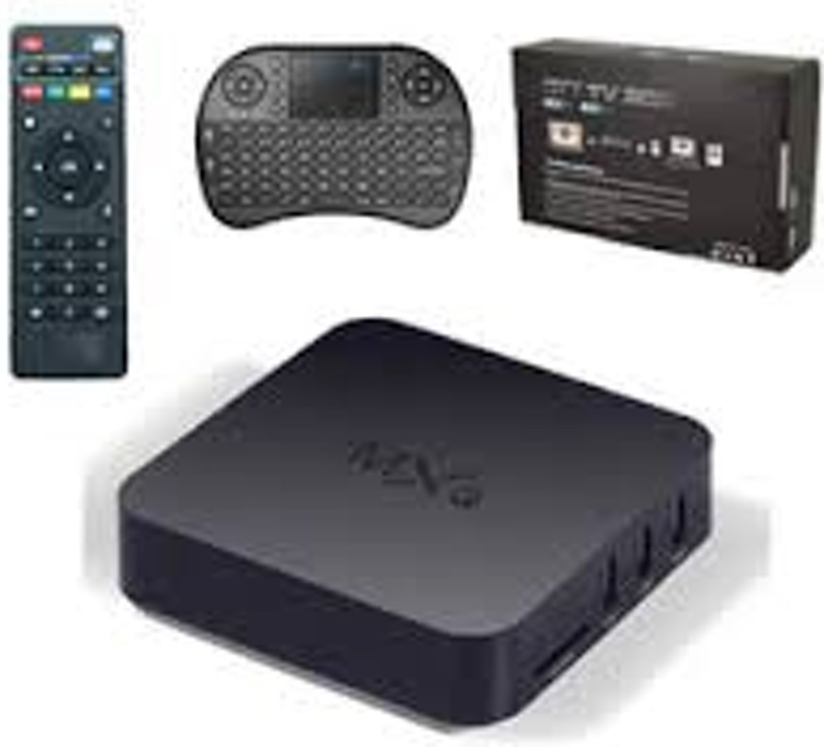 MXQ android TV Box inclusief Rii i8 draadloos toetsenbord