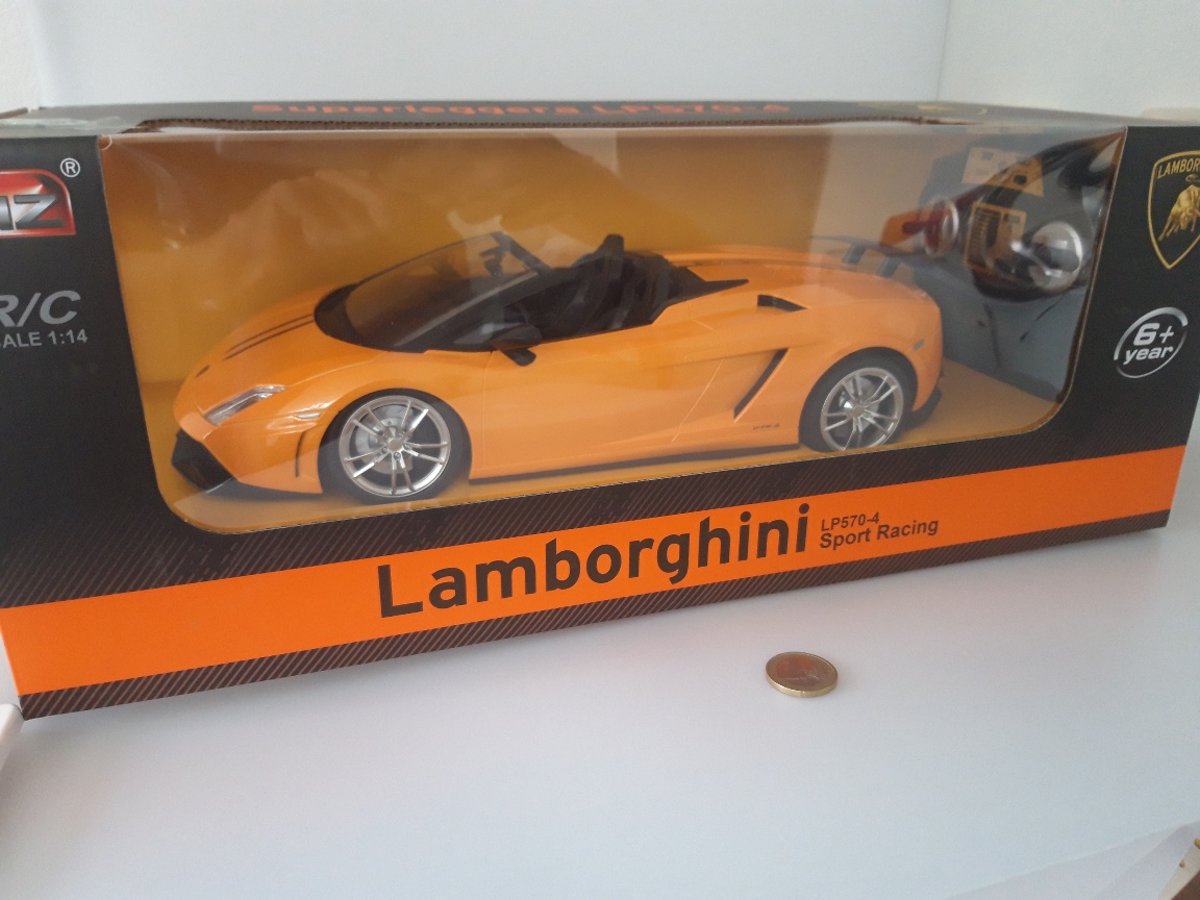 1:14 Schaal radiografisch bestuurbare Lamborghini LP570-4 Spider oranje