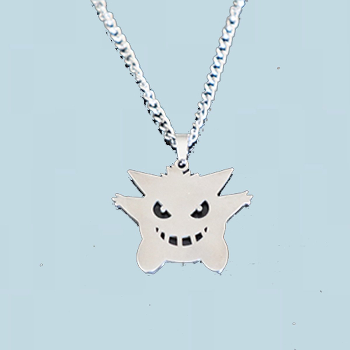 Gengar Ketting - Pokemon Zilveren Gengar Ketting