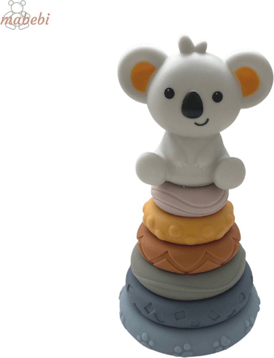 Mabebi - MBB-KST - Koala stapeltoren - Baby speelgoed - cadeau idee - bijtspeelgoed