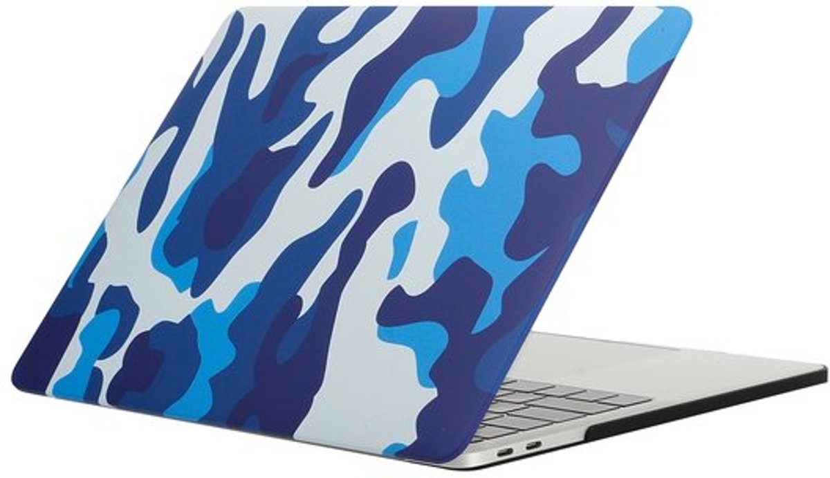 2016 MacBook Pro retina touchbar 13 inch case - camo blauw