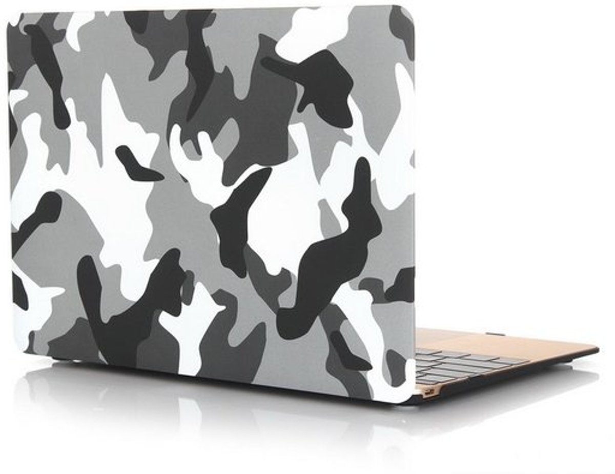 MacBook 12 inch case - Camouflage - Grijs