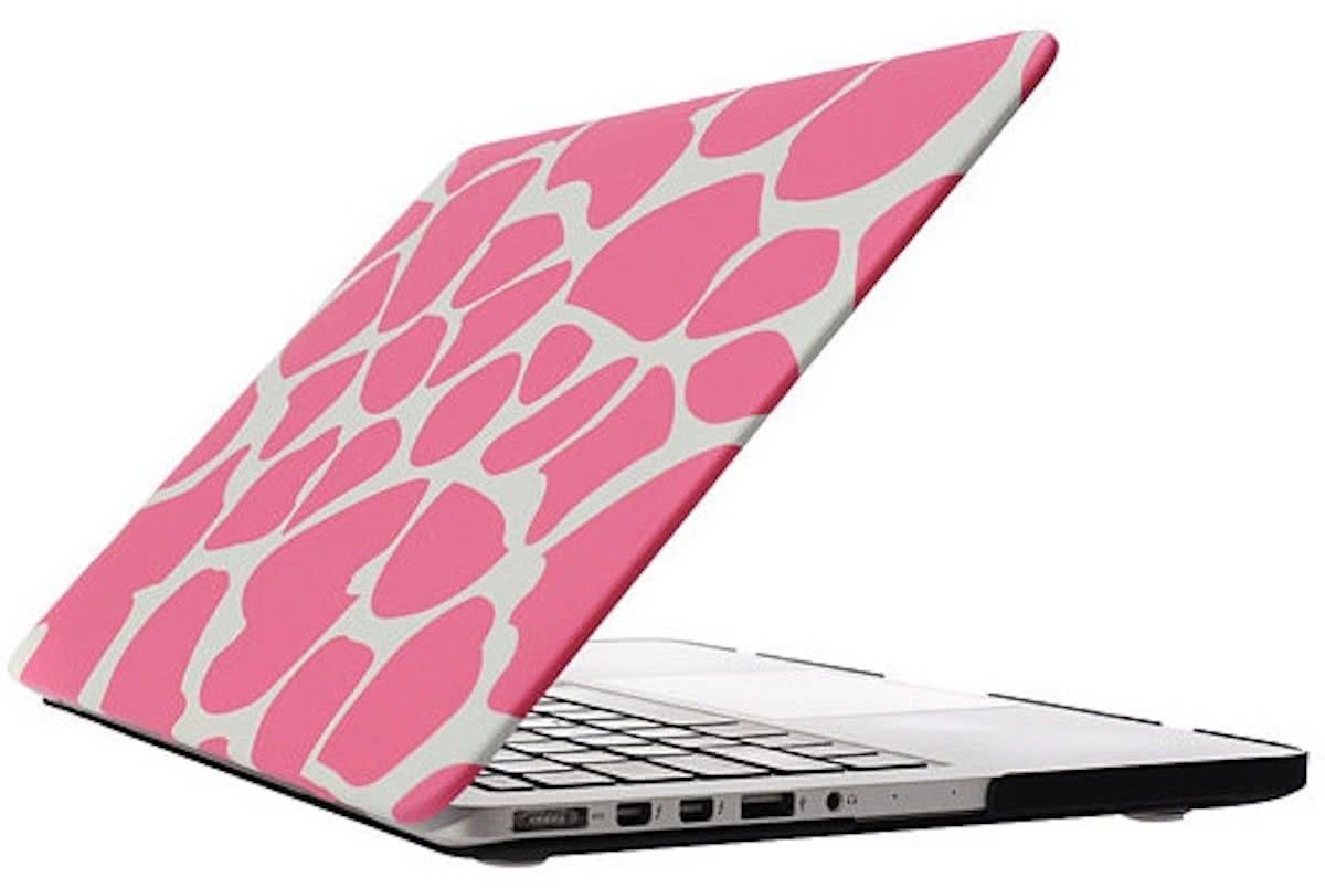 MacBook Pro 13 inch cover - Dot pattern Roze