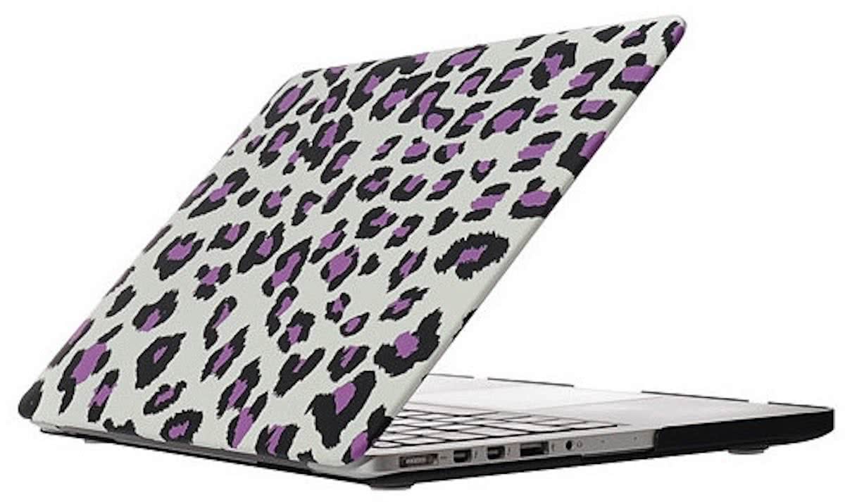 MacBook Pro 13 inch cover - Leopard Paars