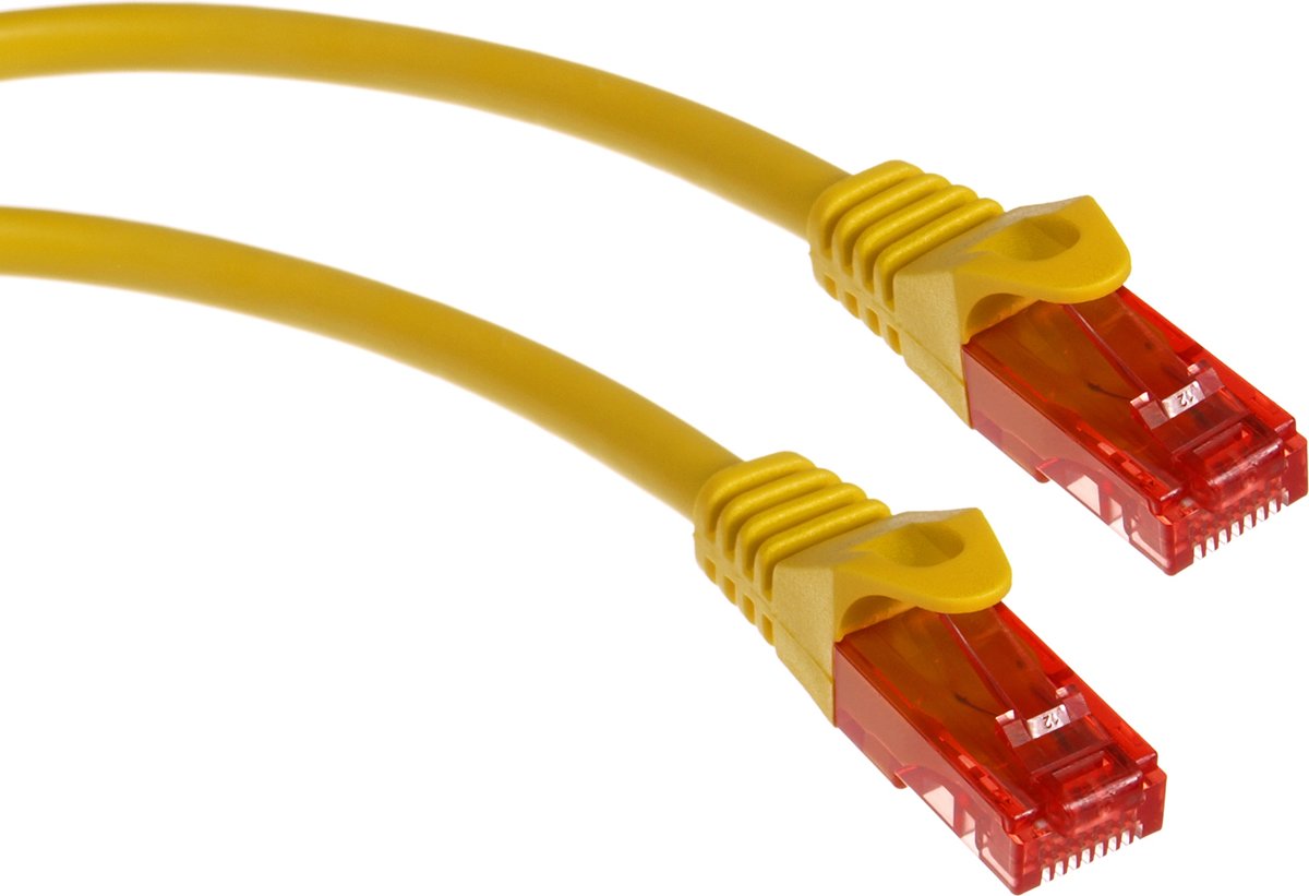 Lan pro netwerkkabel ethernet RJ45 utp CAT6 1m Maclean MCTV-301 Y