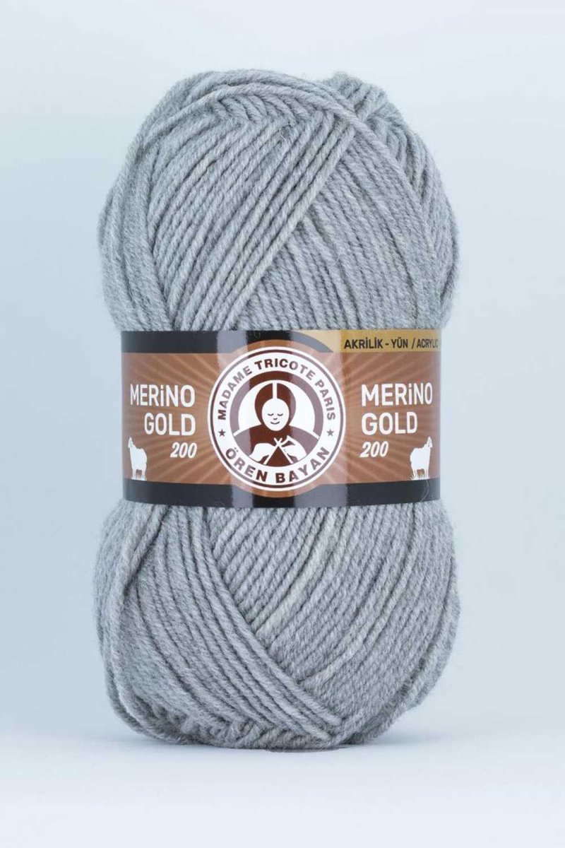 Merino wol - 2 bollen van 100 gram - grijs - kleurcode 0007 - Madame Tricote Paris