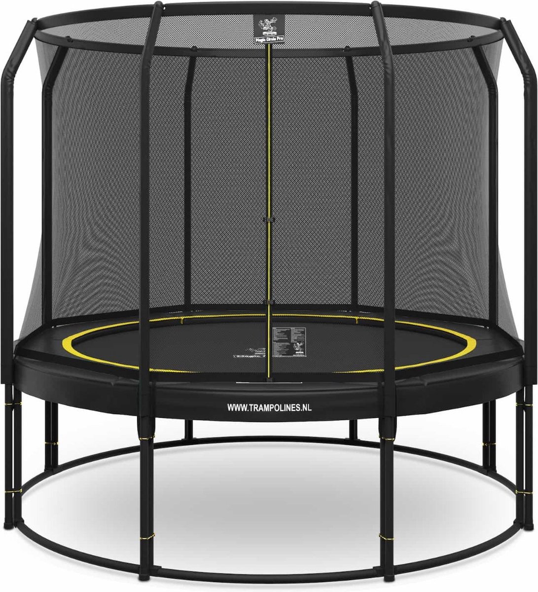 Magic Circle Pro - Trampoline met veiligheidsnet - ø 305 cm - Zwart - Ronde trampoline met net - Buitenspeelgoed